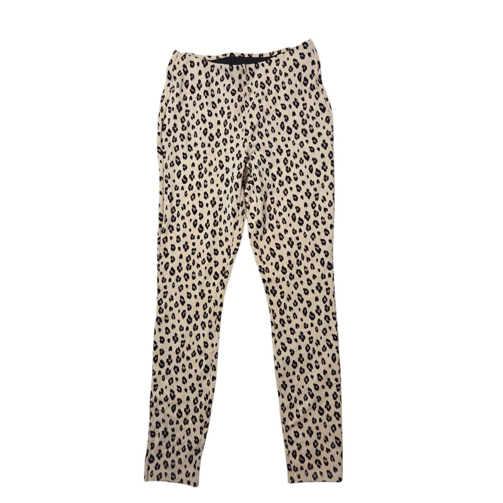 Carmen Marc Valvo Leopard Print Fashion Leggings W Reinforced Waist Mid Rise S